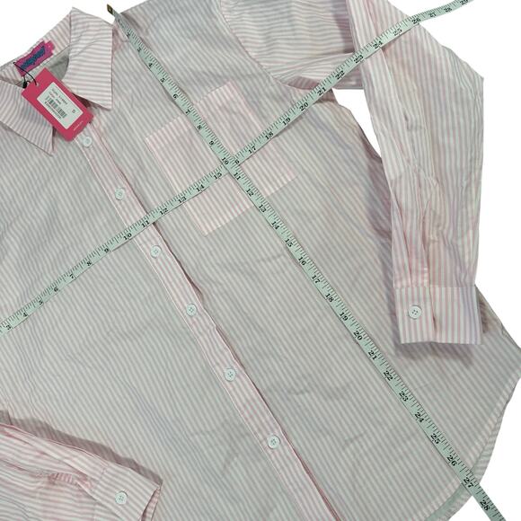 Edikted Women's Oversized Pinstripe Button Up Shirt Size S - Picture 4 of 7